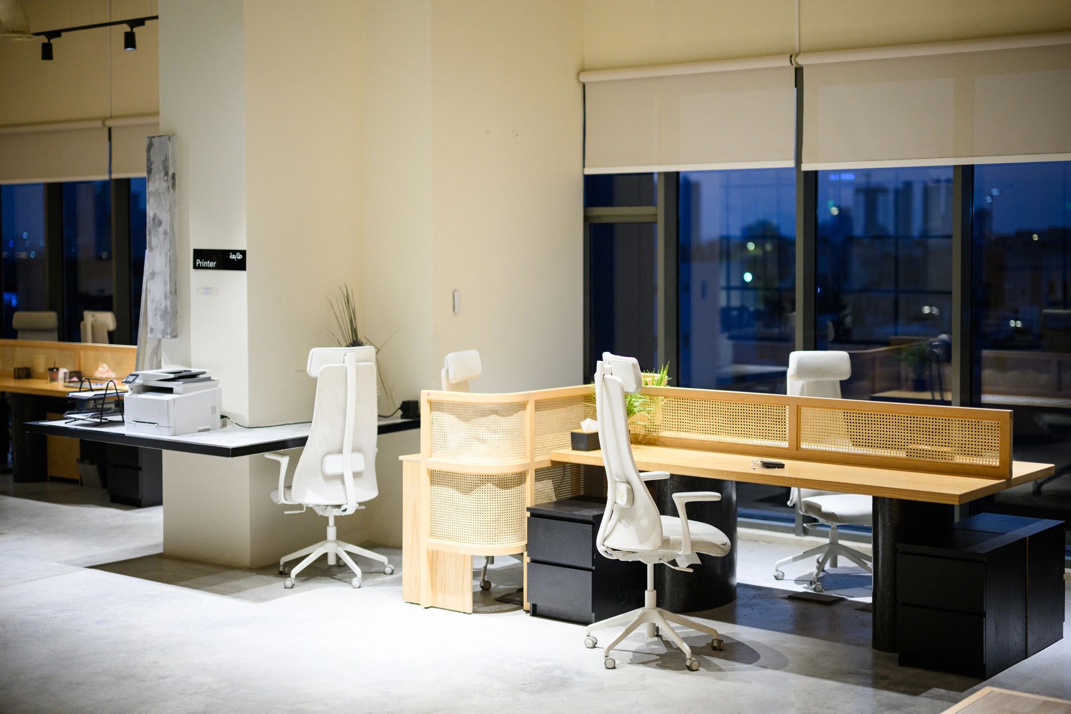 Modern commercial interior suitable for professional audio and video system planning